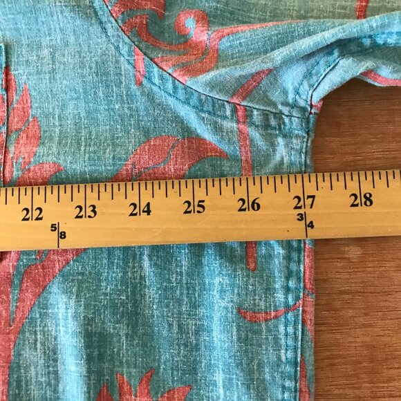 Vintage Reyn Spooner Hawaiian Shirt Men XXL Blue Floral Button Down Pullover - Picture 8 of 12